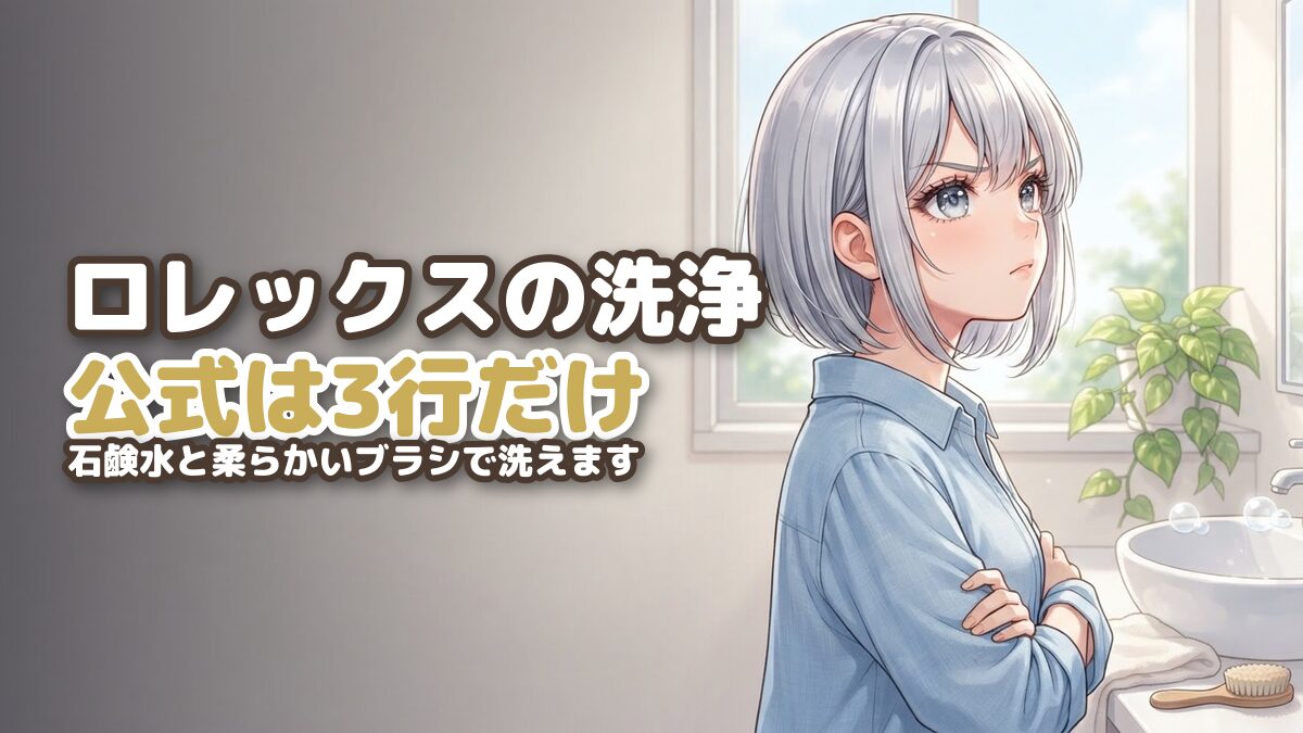 【公式は石鹸水だけ】ロレックスの洗浄は自宅でどこまでやれるか|正規店に出す線引きも調べました